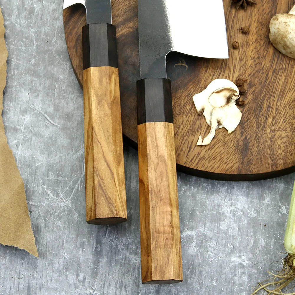 Petty Knife, Hikari – 440C Steel Blade & Olive Wood Handle, Razor-Sharp Performance - Hikari